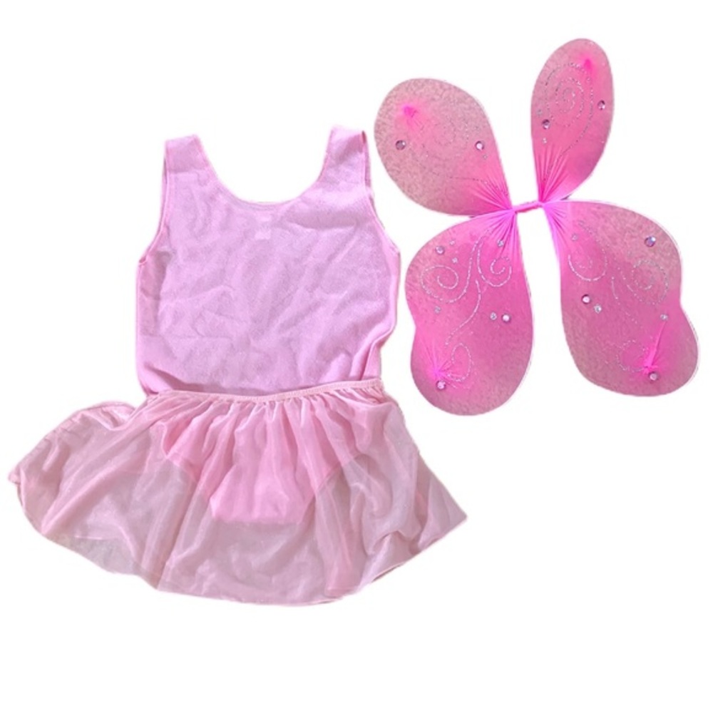 PINK TUTU & BUTTERFLY WINGS 3pc - Picture 1 of 8